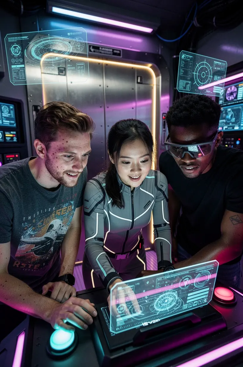 Escape room themed scenario enhancing problem-solving skills